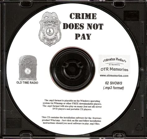 Full list of comics from this series that are in the database. CRIME DOES NOT PAY - 62 Shows Old Time Radio In MP3 Format ...