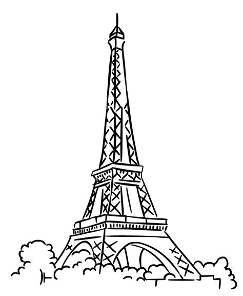Eiffel Tower Coloring Page at GetColorings.com  Free printable