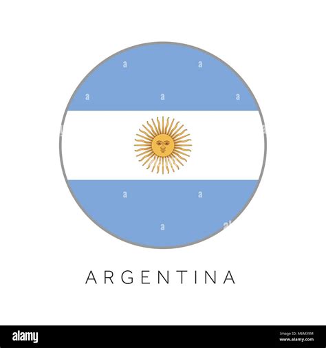 Argentina Flag Round Circle Vector Icon Stock Vector Image And Art Alamy
