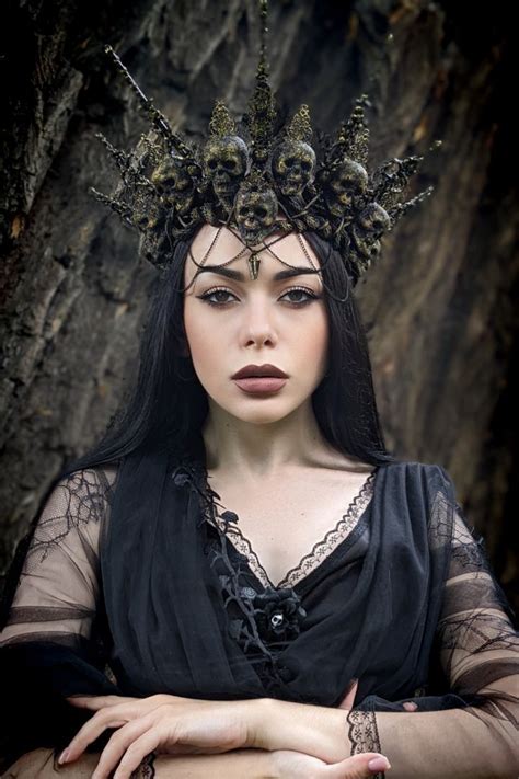 Evil Queen Dark Fairy Crown Gothic Crown Gothic Wedding Etsy Dark