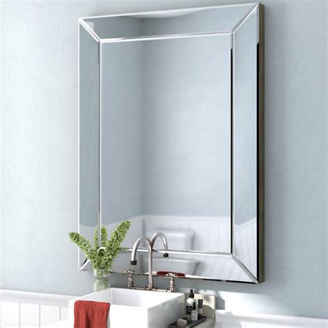 They offer a fuller and. Barrand Beveled Wall Mirror | Beveled mirror bathroom ...