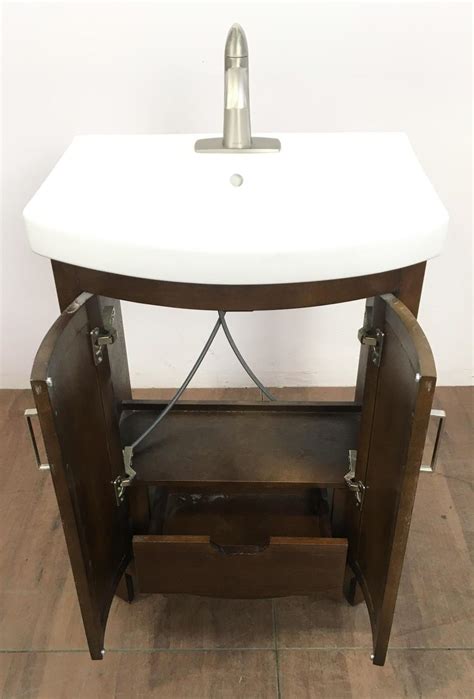 The most important thing that you can't ignore its existence in your bathroom is vanity mirror. Lot - Morecott Single Sink Vanity w/ Greentouch Sink