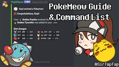 Pokemeow Guide And Command List Discord Pokemon Bot Sir Taptap