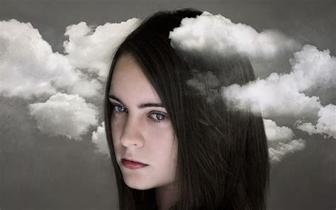 Wallpaper Face Women Model Clouds Sad Emotion Person Head
