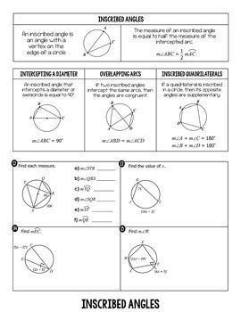 (1) links to instructional videos. Angles And Segments In Circles Worksheet - Worksheet List