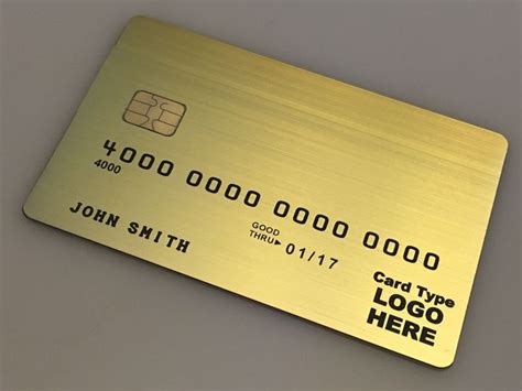 Standard Brushed Gold Plated Cards Custom Metal Credit Cards