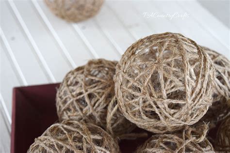 Diy Rustic Twine Balls — Pacountrycrafts Twine Crafts Twine Balls