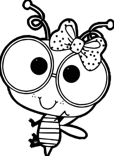 Kids can choose from a variety of drawings which depict the bees in different surroundings. Any Girl Bee Coloring Page in 2020 (With images) | Bee ...