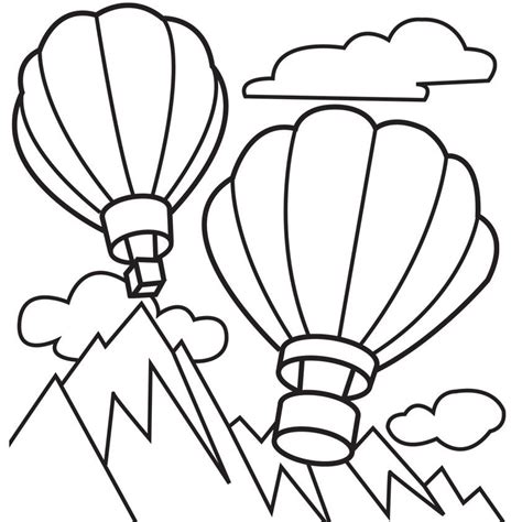 Hot air balloons can't be used in the rain. Free Printable Hot Air Balloon Coloring Pages For Kids ...