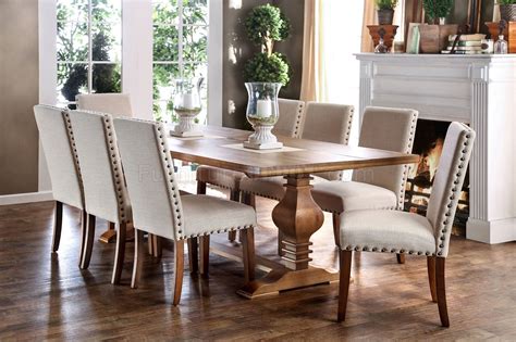 Thanks to a matching table and chairs you get the ready solution to be served at your home. Macapa CM3441T Formal Dining Table in Oak Finish w/Options