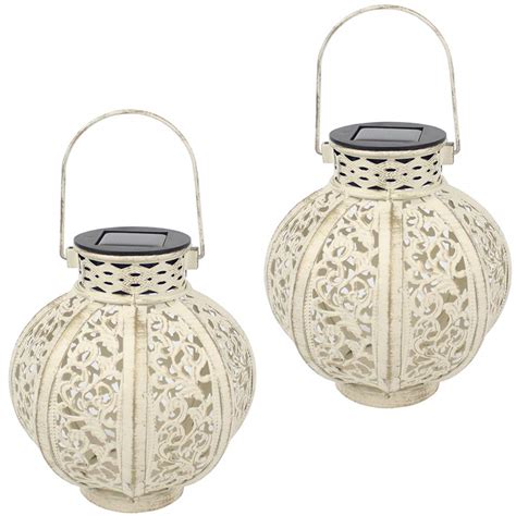 MAGGIFT 2 Pack Hanging Solar Lights Outdoor Solar Lights ...