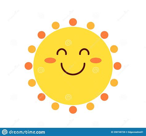 Happy Sun Icon Stock Vector Illustration Of Logo Break 258748728