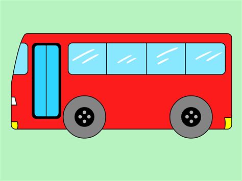 Create a rounded rectangular shape. How to Draw a Bus: 5 Steps (with Pictures) - wikiHow