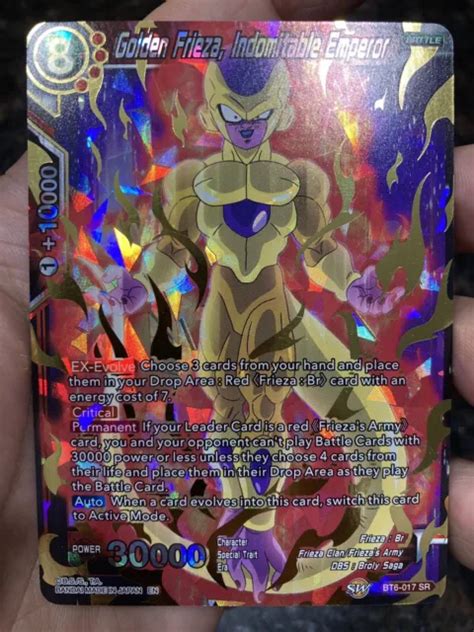 Golden Frieza Indomitable Emperor Bt6 Sr Foil Dragon Ball Super Card