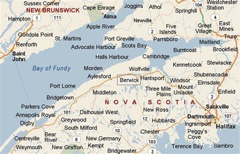 Berwick Nova Scotia Area Map And More