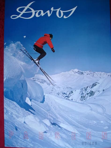Original 1960s Davos Ski Poster