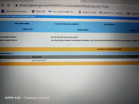 Check spelling or type a new query. GURU KAUNSELING NURHAIZA CHE MAT : HRMIS : Deskripsi Tugas ...