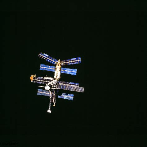 Russias Mir Space Station During A Final Fly Around On March 28 1996 Original From Nasa