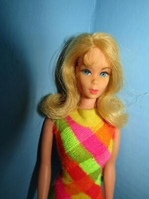 Vintage Tnt Blonde Barbie Flip Hairdo In Original Swimsuit