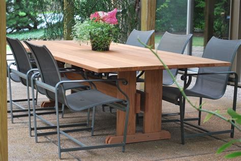 A number of tables in this assortment even feature a umbrella hole to shade your party in cooling comfort. Hand Made Outdoor Table by Mark Wilson Furniture ...