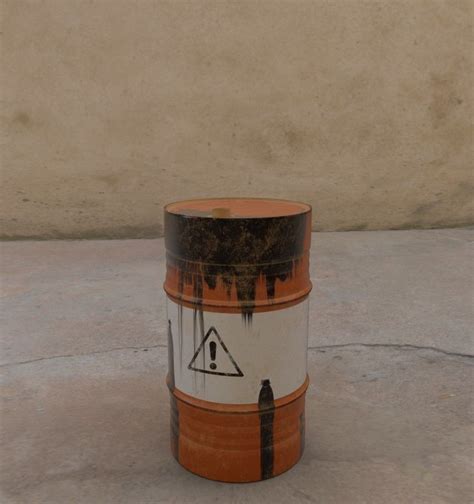 Abandoned Oil Drum Rusted Pbr Game Ready Low Poly D Model Free Vr Ar