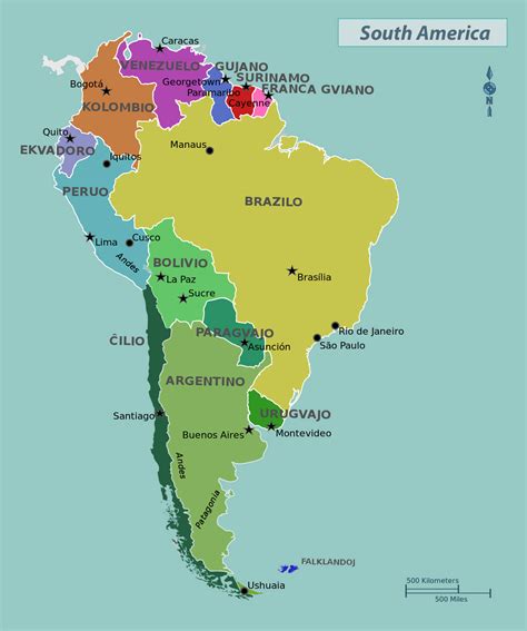 South America large detailed political map. Large detailed political ...