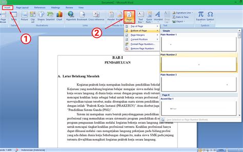 Di menu bar page layout terdapat menu breaks nah cari section breaks dan pilih next page. Cara Membuat Nomor Halaman (Page Number) di MS Word ...