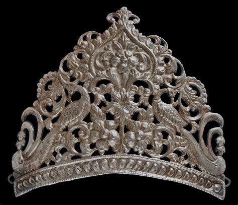 Indian Silver Pierced Crown Possibly For A Deity Mukut Michael