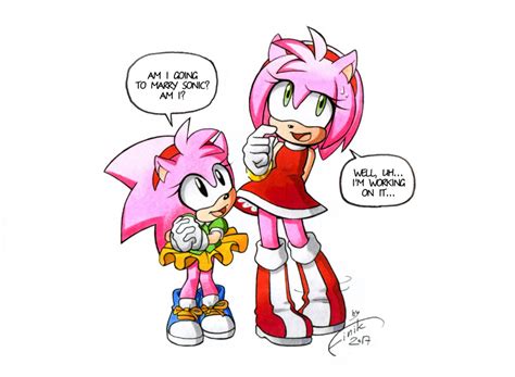 Safebooru 2girls Amy Rose Boots Classic Amy Rose Dated Dress Dual