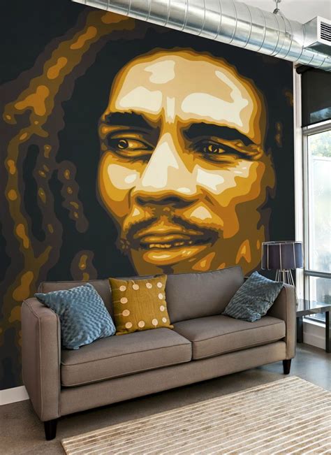 Watch redemption song and follow bob marley's 75th earthstrong anniversary celebrations. This Bob Marley wall mural is applied just like wallpaper ...