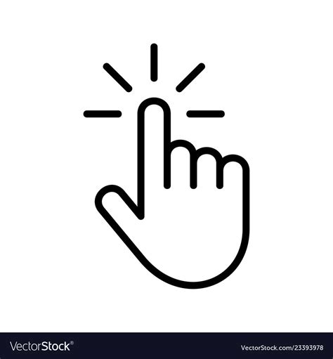 Hand Cursor Icon Click Royalty Free Vector Image
