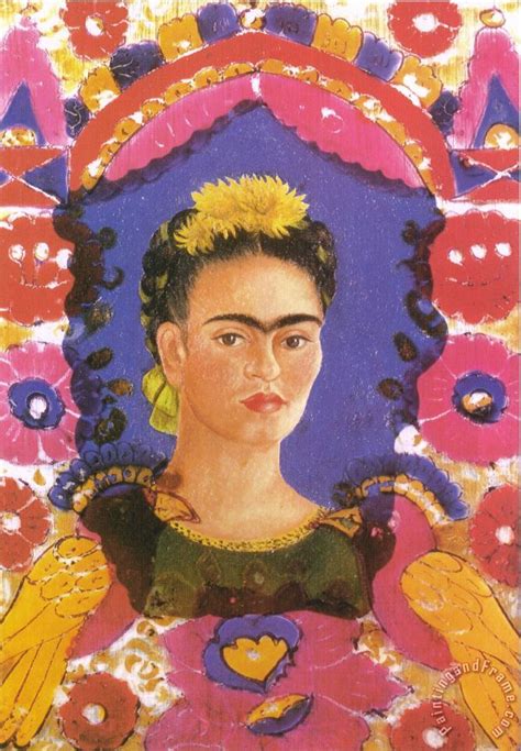 Фри́да ка́ло де риве́ра (исп. Frida Kahlo Self Portrait The Frame 1938 painting - Self ...