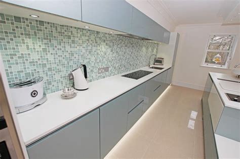 This is not far off from the truth. High Gloss Acrylic Steel Blue Two Tone Kitchen | Kitchen ...