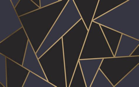Black And Gold Geometric Wallpaper Zerkalovulcan