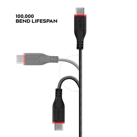 2m Reinforced Usb Type C To Lightning Charge And Sync Cable From Lindy Uk