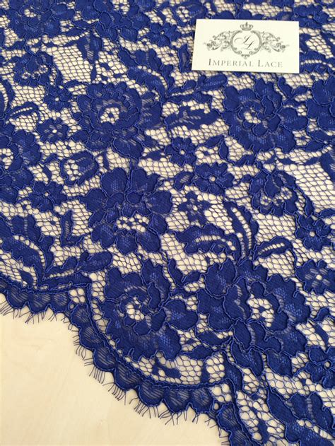 Royal Blue Floral Guipure Lace Fabric Guipure Lace Lace Fabric From