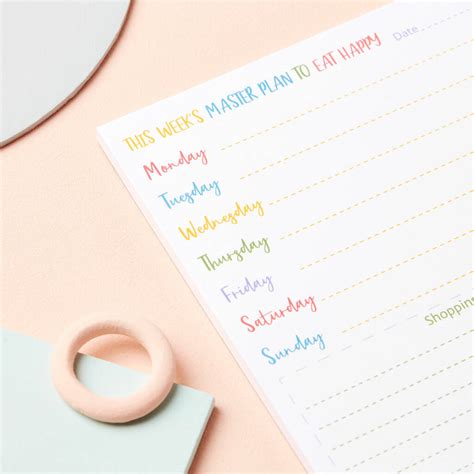 Weekly Meal Planner Notepad By The Green Gables