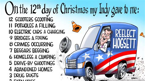 Cartoonist Gary Varvel Mayor Hogsetts 12 Days Of Christmas Songs