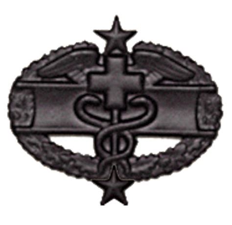 Army Badge Combat Medical Third Award Black Metal Northern Safari
