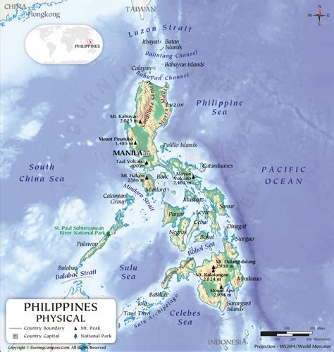 Physical Map Of The Philippines