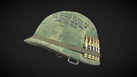 Vietnam War Era M1 Helmet 3d Model By Matthewkrause B1c1df0 Sketchfab