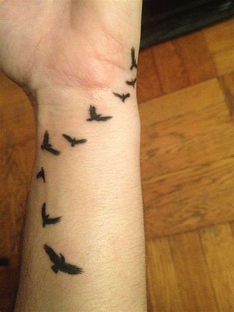 Flying Girly Bird Tattoo On Wrist Tatto Pictures