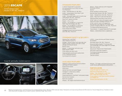 Ford 2019 Escape Sales Brochure