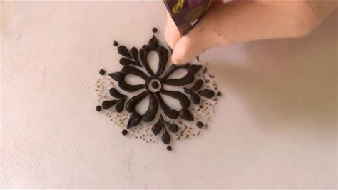 Watch video till the end to learn. Floral Design Patch By Aafsha Mehndi - YouTube