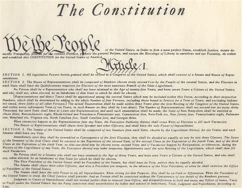 The Us Constitution Article 1 Article I