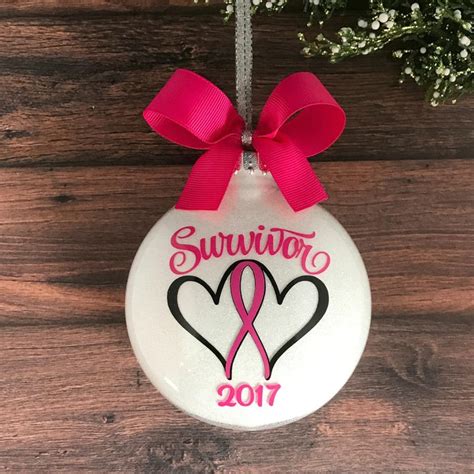 Breast Cancer Survivor Gift Breast Cancer Ornament Breast Etsy Uk