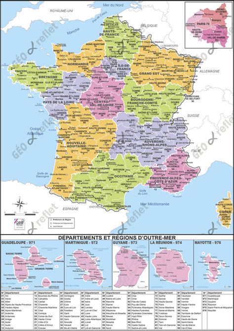 Carte De France Et Drom Vecteur Lagence De Cartographie Tourisme