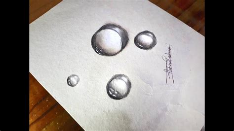 40 realistic water drops drawings and tutorials. 3D Water Drops Drawing On Paper Easy Step By Step - YouTube