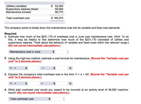 The problem is how to calculate the total overhead cost. Golden Company's Total Overhead Cost At Various Le ...