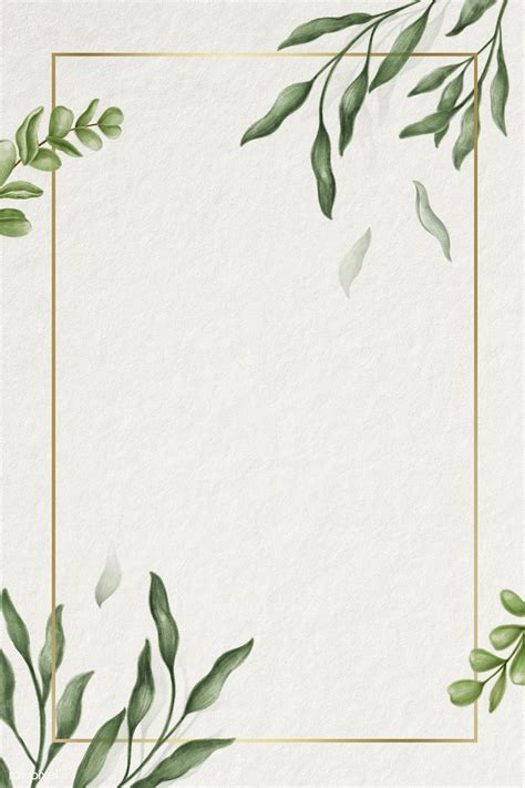 Green Leaves Frame Illustration Premium Image By Rawpixel Com Noon Green Leaf Background